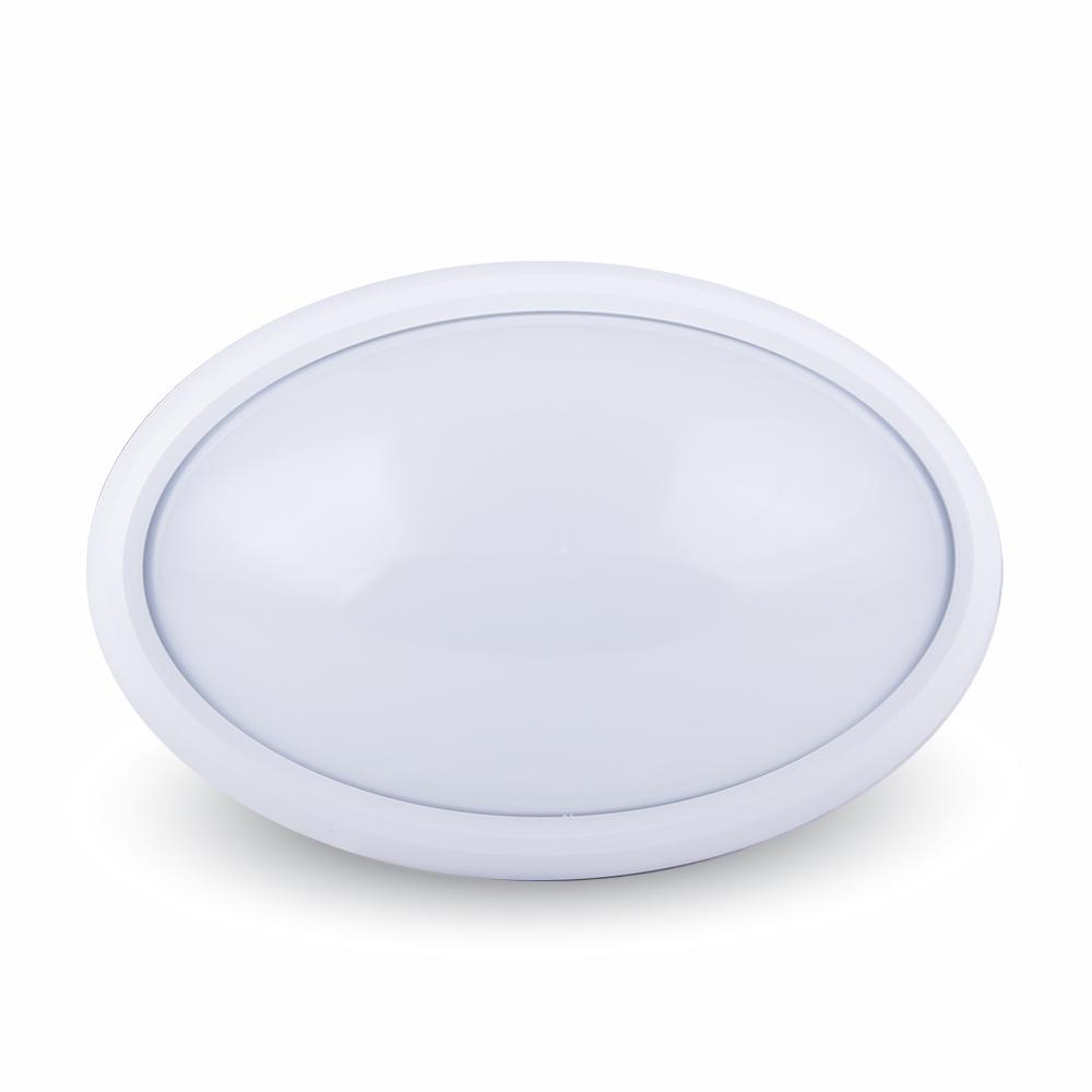 8W PLAFONIERA LED OVALE CORPO BIANCO BIANCO NATURALE IP66 4500K                                                         