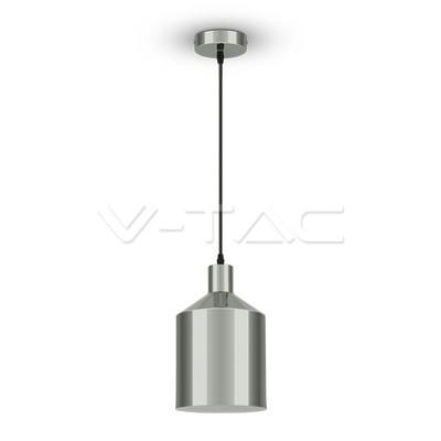 LAMPADARIO CON PORTALAMPADA CILINDRO CROMO  175