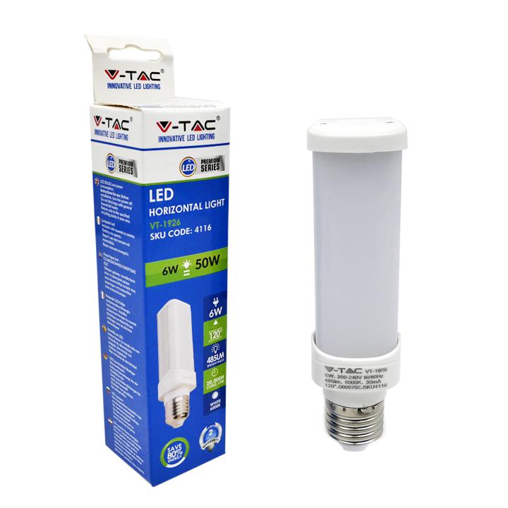 LAMPADINA LED 6W E27 PL BIANCO NATURALE 4500K                                                                                           