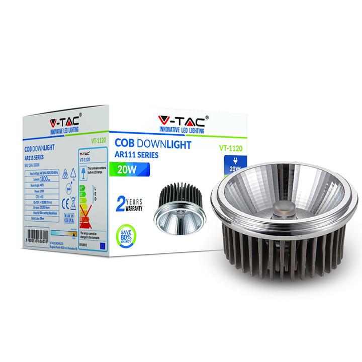LAMPADINA LED FARETTO AR111 40 D 20W 12V BIANCO CALDO 3000K                                                             