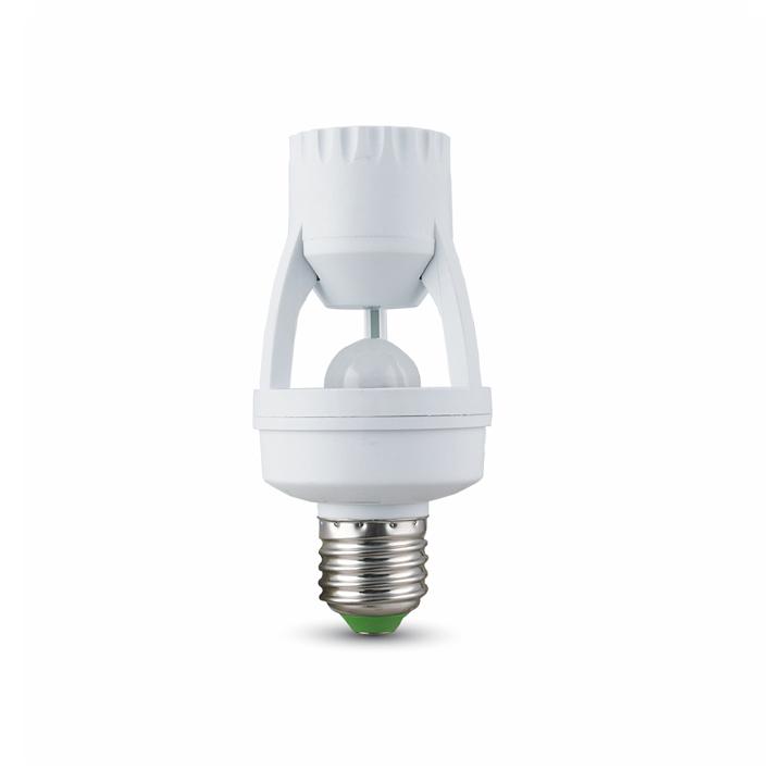 PORTALAMPADA ADATTATORE E27 SENSORE MOVIMENTO E CREPUSCOLARE V TAC VT-8005 4982