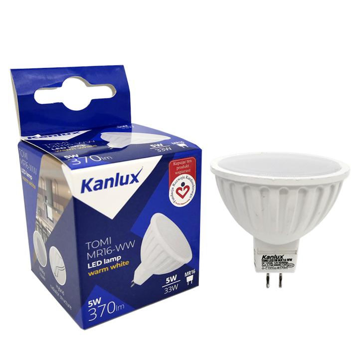 LAMPADINA A LED 5W MR16 3000K  GX5.3                                                                                    