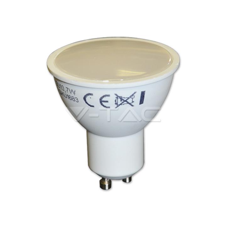 LAMPADINA LED FARETTO 7W GU10 SMD PLASTICA BIANCA BIANCO FREDDO 6400K                                                                   