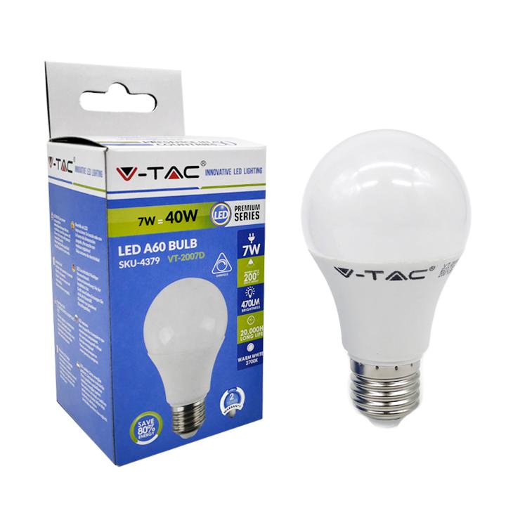 BULB 7W A60 E27 THERMOPLASTIC 4500K DIMMABLE                                                                            