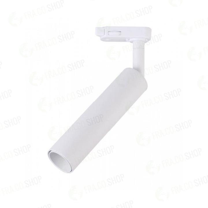 7W LED PROIETTORE A BINARIO SAMSUNG CHIP CORPO BIANCO 3000K                                                             