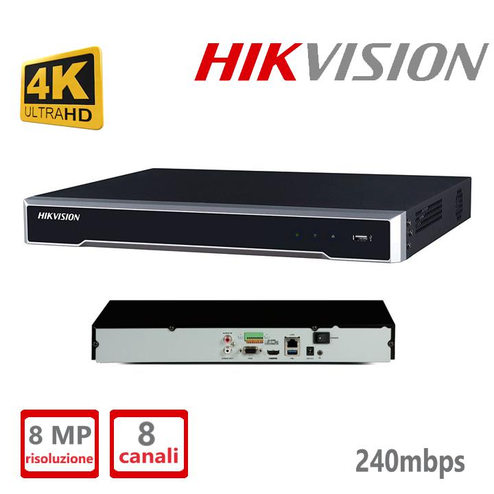 DS-7608NI-K2 8CH 240MBPS 2HDD NVR  HIKVISION 4K                                                                         