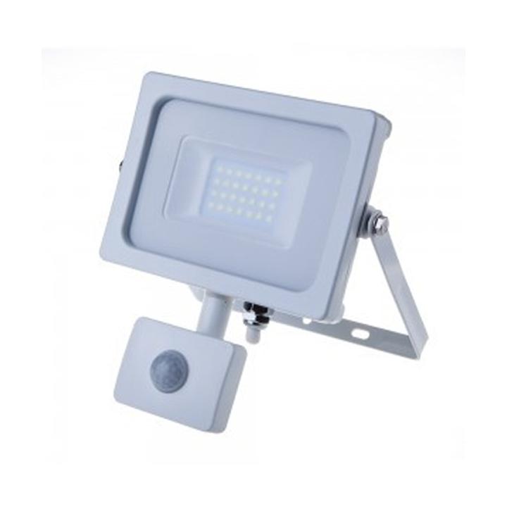 20W LED PROIETTORE CON SENSORE SAMSUNG CHIP CUT-OFF FUNZIONE CORPO BIANCO 4000K                                         