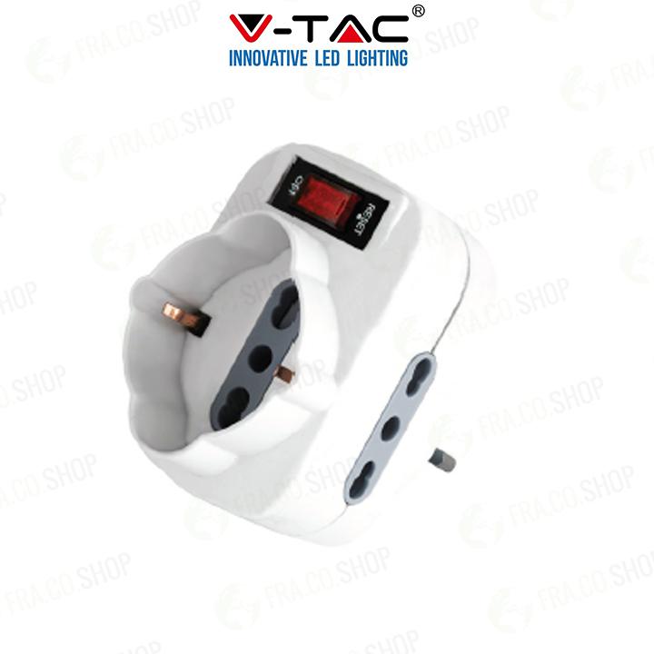 ADAPTTATORE ROTANTE , SPINA 10A 2 PRESE 2P-T 10/16A BIPASSO