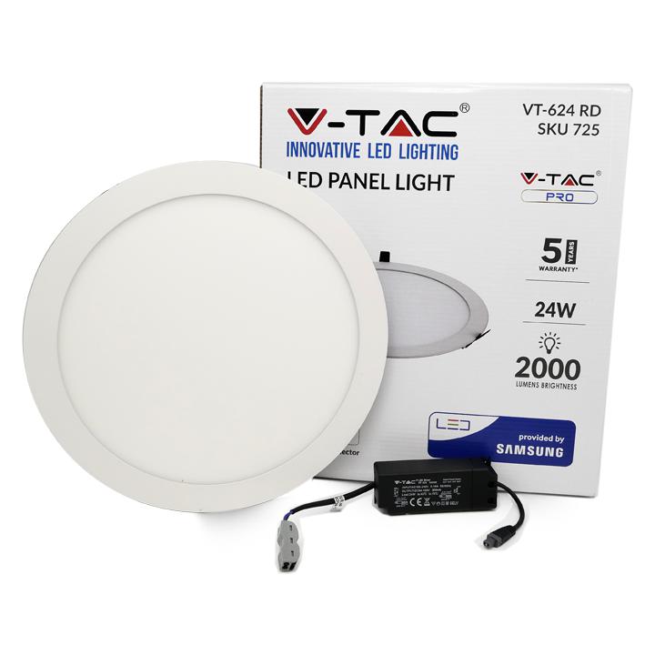 24W LED PANNELLO PREMIUM SAMSUNG CHIP ROTONDO 3000K                                                                     