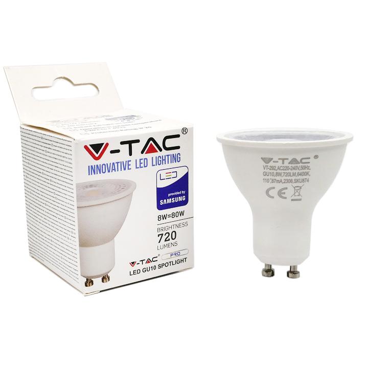 LED LAMPADINA SAMSUNG CHIP GU10 8W 110   LENS 4000K                                                                     