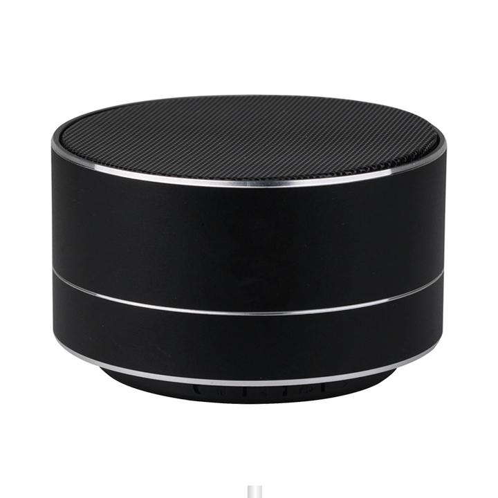 METAL BLUETOOTH ALTOPARLANTE PORTATILE MIC & TF CARD SLOT 400MAH BATTERIA CORPO NERO                                    
