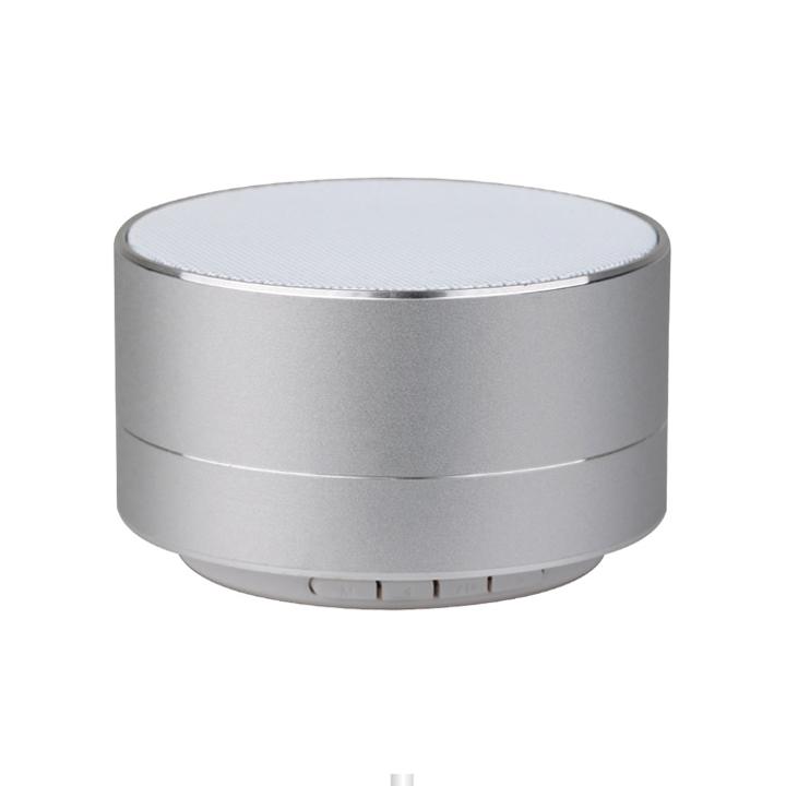 METAL BLUETOOTH BLUETOOTH ALTOPARLANTE MIC & TF CARD SLOT 400MAH BATTERIA CORPO ARGENTO                                 
