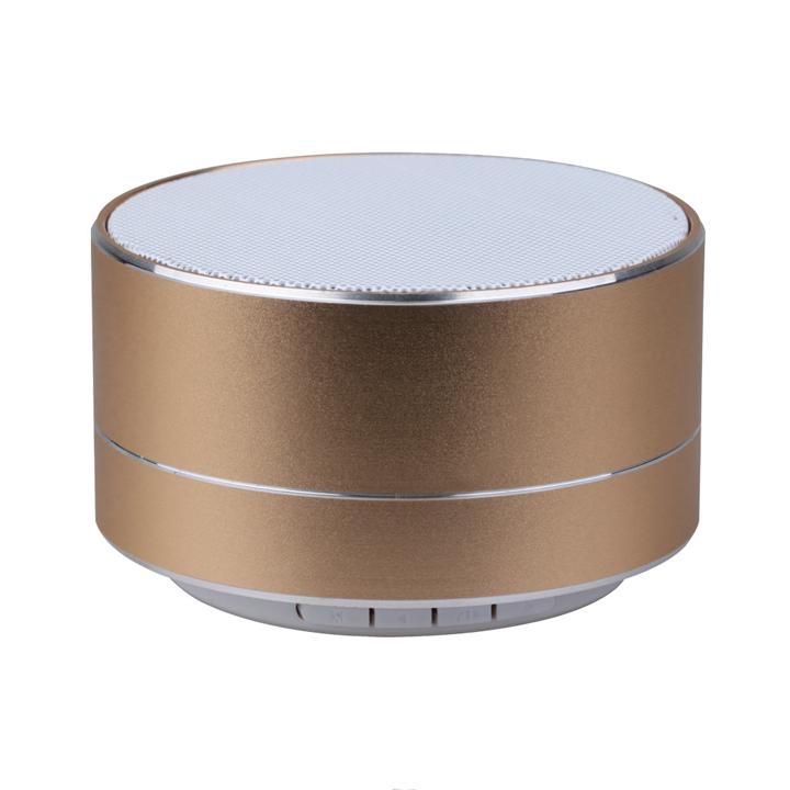 METAL BLUETOOTH ALTOPARLANTE PORTATILE & TF CARD SLOT 400MAH BATTERIA CORPO COLORE ORO                                  