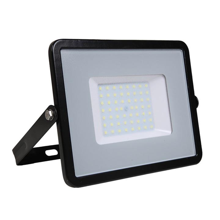 50W LED PROIETTORE SMD SAMSUNG CHIP SLIM CORPO NERO 4000K 120LM/W                                                       
