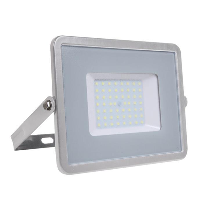 50W LED PROIETTORE SMD SAMSUNG CHIP SLIM CORPO GRIGGIO 6400K 120LM/W                                                    