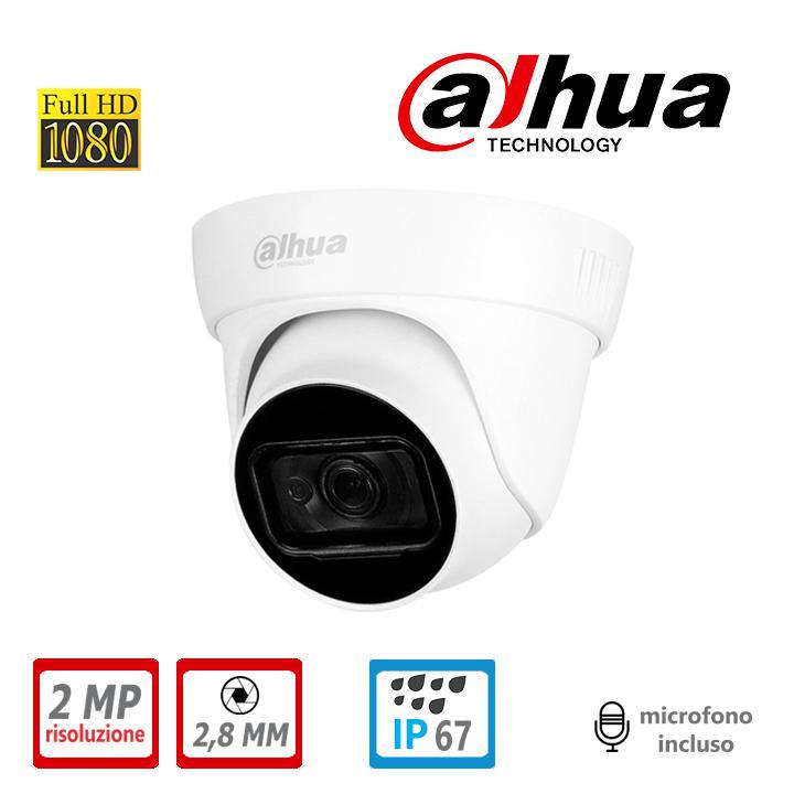 HAC-HDW1200TL-A DOME 2MPX DAHUA 2,8MM IR30 CON MICROFONO                                                                