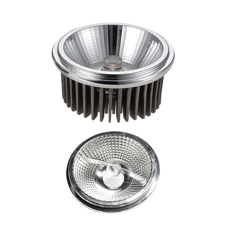 LED FARETTO - AR111 20W CHANGEABLE REFLECTOR 40 D/20 D SILVER 3000K                                                     