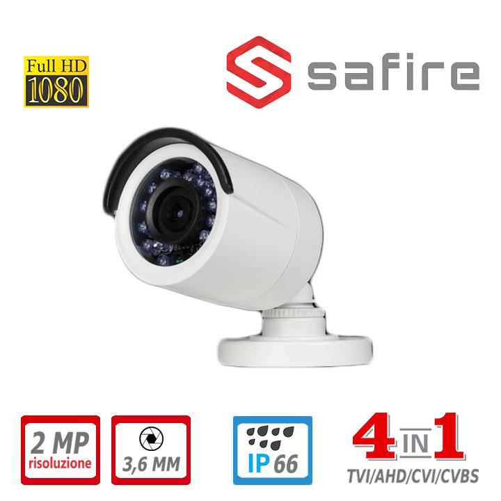 BULLET 2MP 3,6MM 4 IN 1 SAFIRE IR20