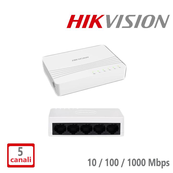 SWITCH 5CH HIKVISION 10/100/1000MBPS