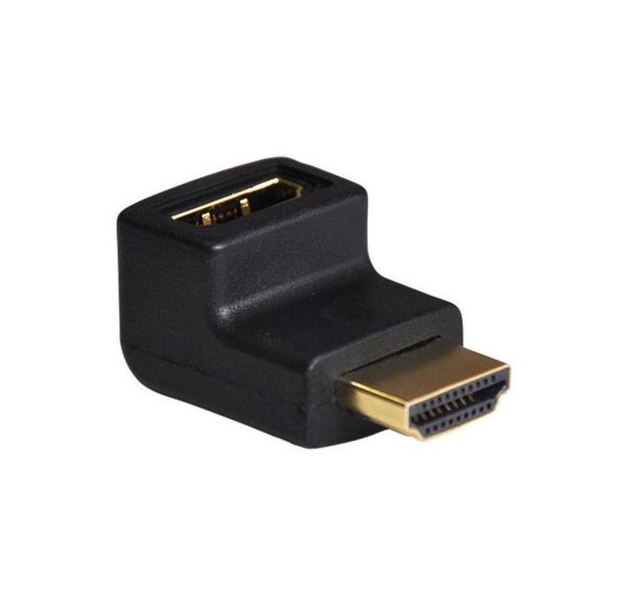 CONNETTORE HDMI CURVA A L 90   HDMI TIPO A M  HDMI TIPO A F
