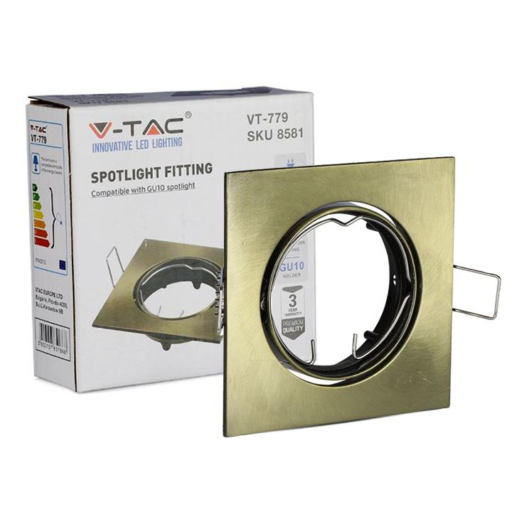 GU10 FITTING QUADRATO MOBILE GOLD