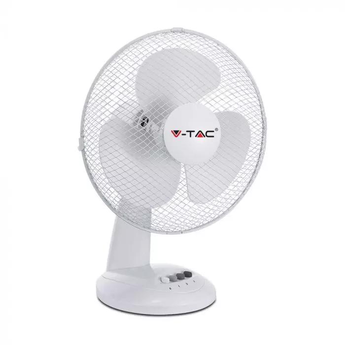 VENTILATORE DA SCRIVANIA 40W KOCK DOWN BASE 4 PULSANTI 3 PALE 12 POLLICI                                                