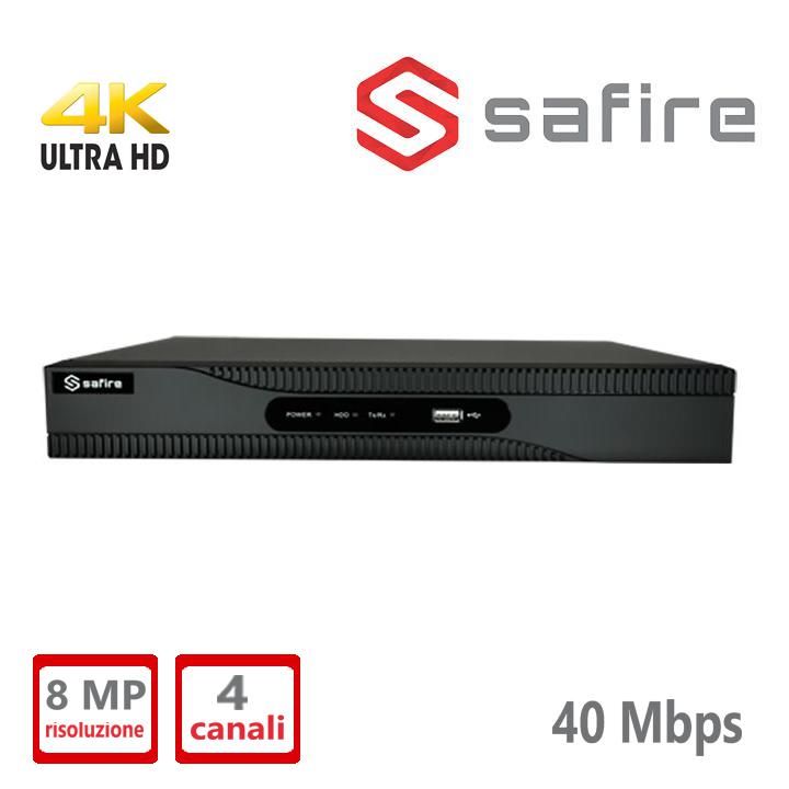 SF-NVR6104-4K-VS2 NVR 4CH 8MP  4K IP SAFIRE                                                                             