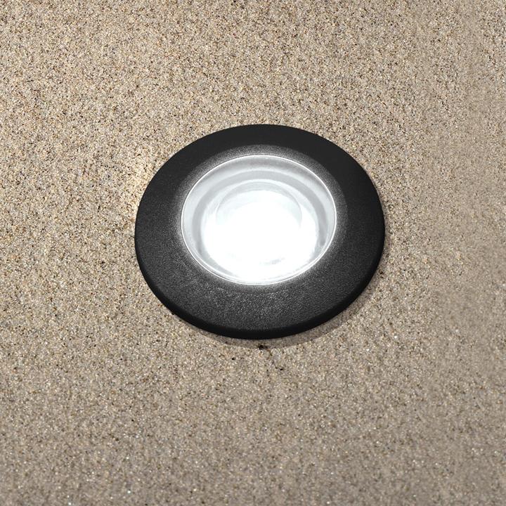 ALDO FARETTO INCASSO NERO ROUND 1,7W LED 4000K