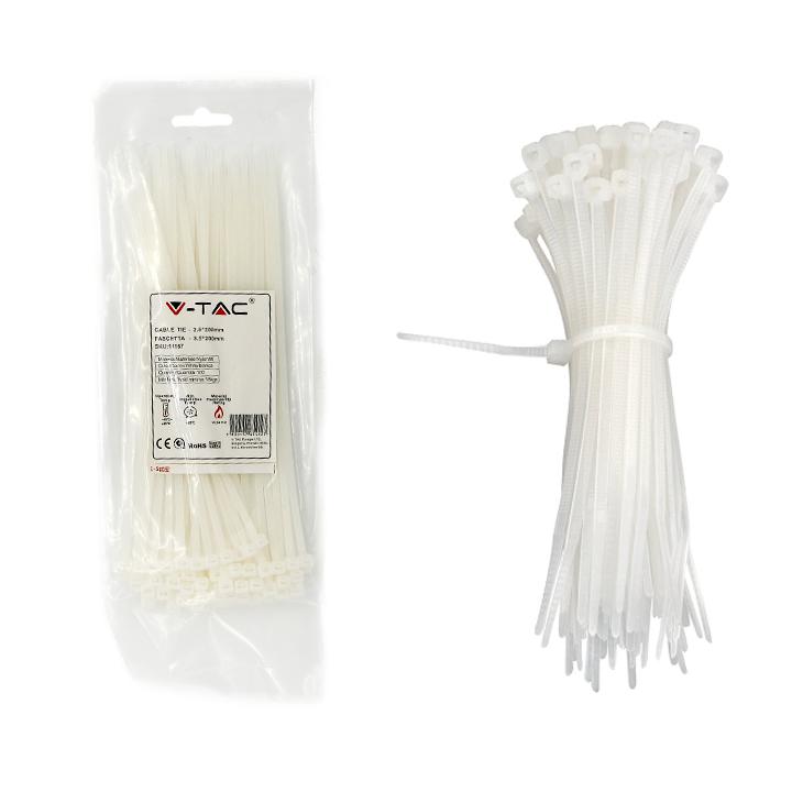 CABLE TIE-3.5 200MM- WHITE     CONF. 100 PZ