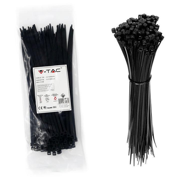 CABLE TIE-3.5*200MM- BLACK     CONF. 100 PZ                                                                             