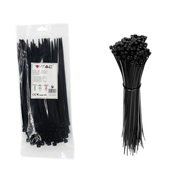 CABLE TIE-4.8*200MM- BLACK     CONF. 100 PZ                                                                             