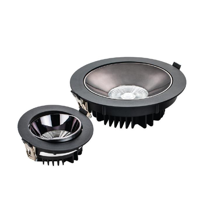 LED DOWNLIGHT SAMSUNG CHIP 30W COB RIFLETTORE NERO 6400K                                                                