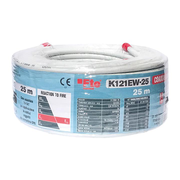 K121EW-25 CAVO COAX 5MM PVC EC CONF. DA 25MT                                                                            
