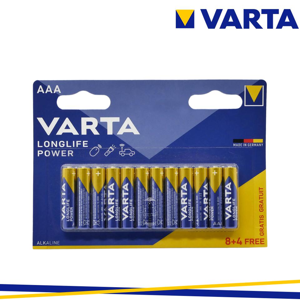 LONGLIFE BATTERIE ALCALINE BLISTER 12PZ AAA MINISTILO VARTA