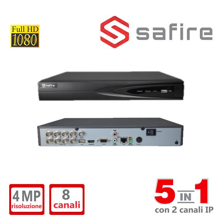 VIDEOREGISTRATORE 5IN1 H.265PRO+ 8CH HDTVI/HDCVI/AHD/CVBS                                                               