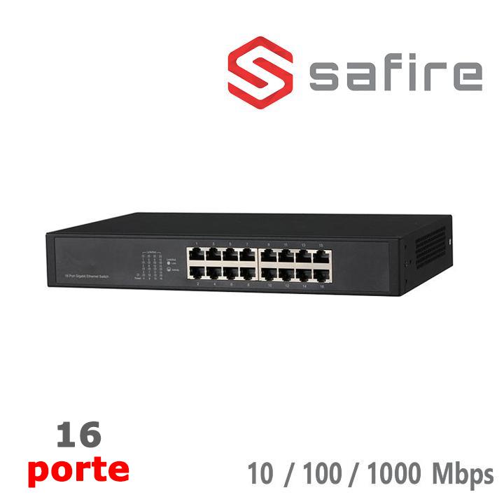 SWITCH DA TAVOLA 16 PORTE     GIGABIT RJ45 10/100/1000 MBPS                                                             