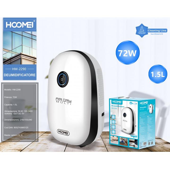 DEUMIDIFICATORE 1,5L 72W HOOMEI                                                                                         