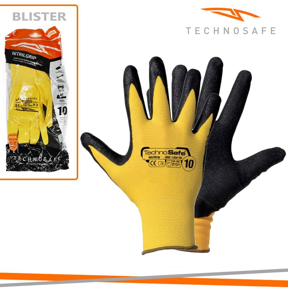 GUANTI SINTETICO MIS.9 NITRILE DORSO AREATO NERO
