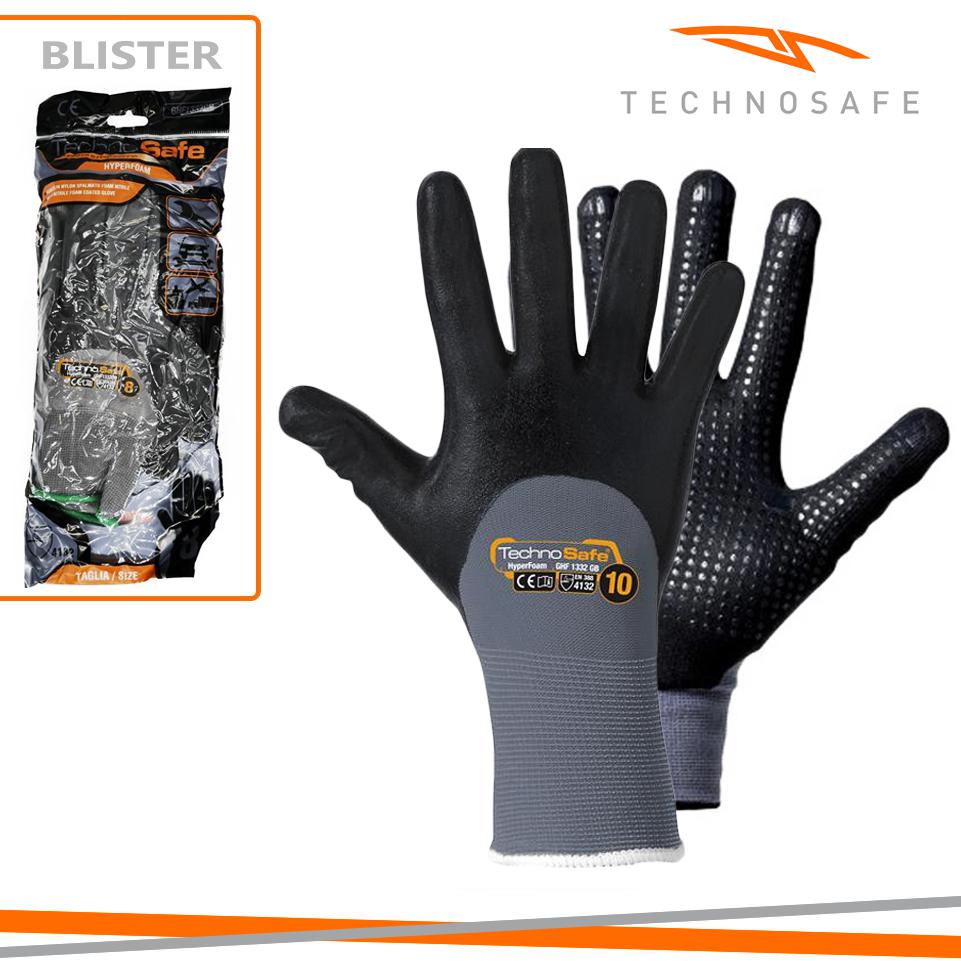 GUANTI SINTETICO MIS.10 NITRILE FOAM DOTTED GREY