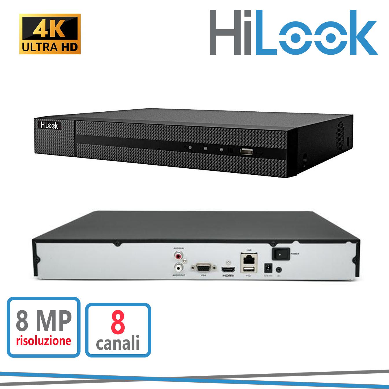 NVR-208MH-C 8CH 4K H.265+ METAL HILOOK 2HHD                                                                             