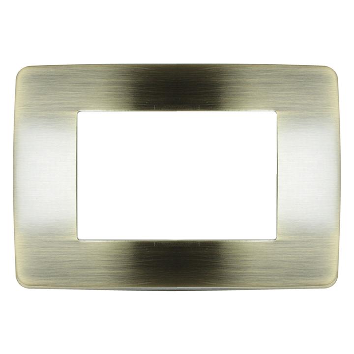 PLACCA 7803-9 3P BRONZO SPAZZOLATO SIMIL-MTX METALLO                                                                    