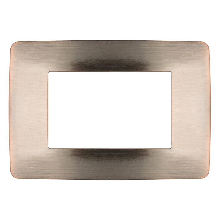 PLACCA 7803-10 3P RAME SPAZZOLATO SIMIL-MTX METALLO                                                                     