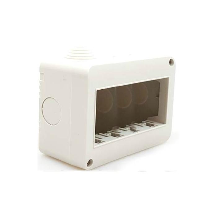 Box 4 moduli bianco compatibile Vimar MAPAM