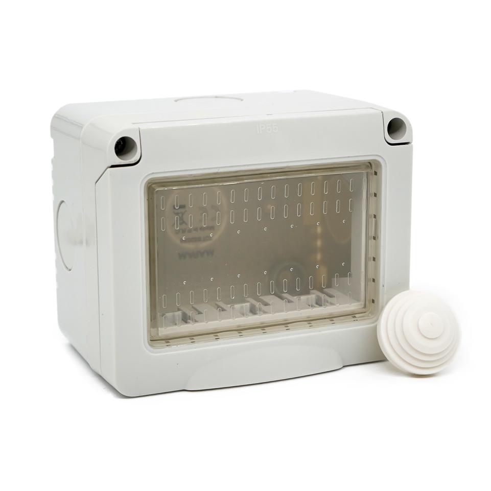 Cassetta esterna idrobox compatibile plana IP55 scatola impermeabile da esterno