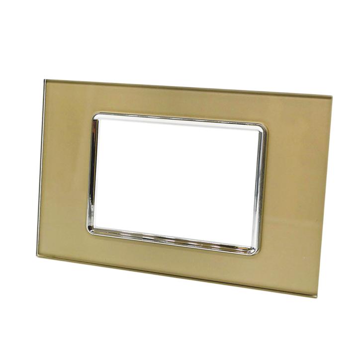 PLACCA 8003BL-4 3P CHAMPAGNE/INT-LGT VETRO                                                                              