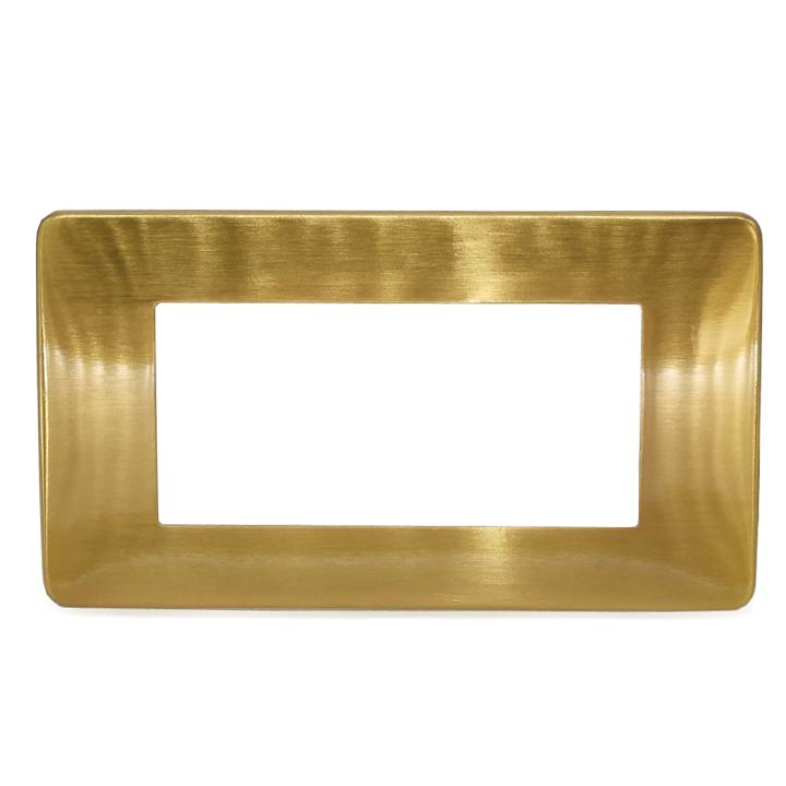 PLACCA 7804-6 4P ORO SPAZZOLATO SIMIL-MTX METALLO                                                                                       
