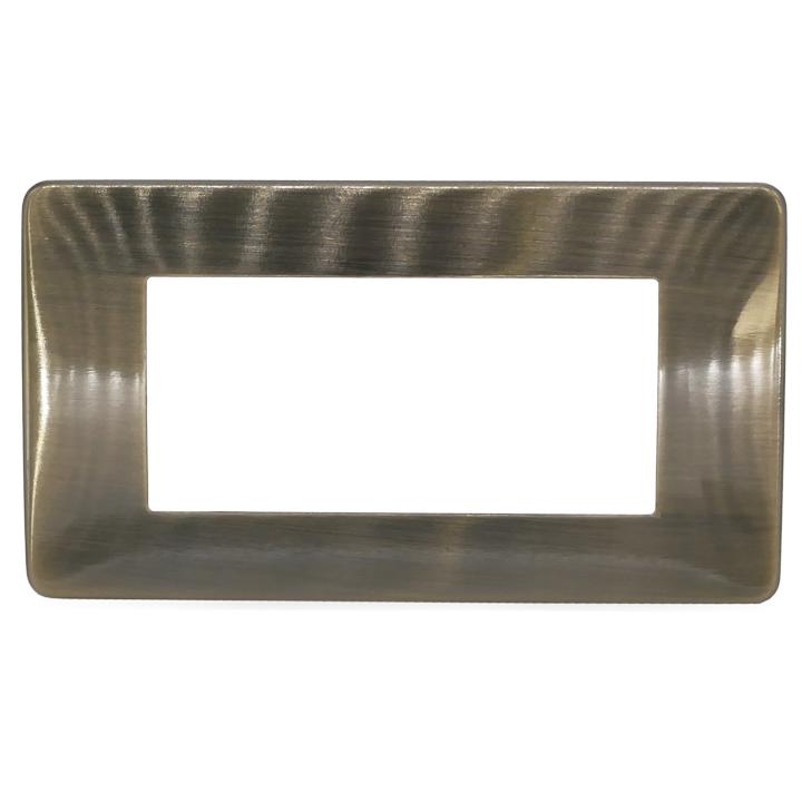 PLACCA 7804-9 4P BRONZO SPAZZOLATO SIMIL-MTX METALLO                                                                                    