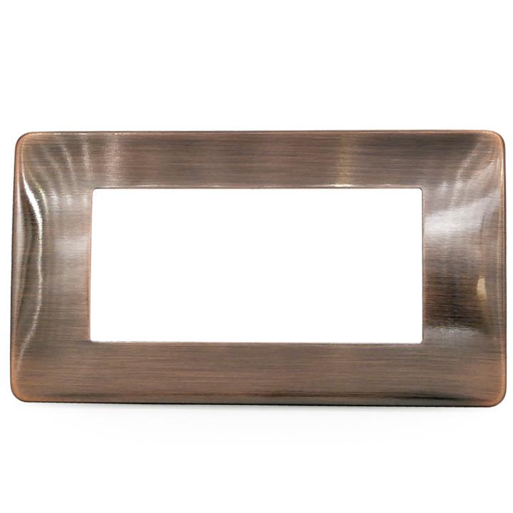 PLACCA 7804-10 4P RAME SPAZZOLATO SIMIL-MTX METALLO                                                                                     