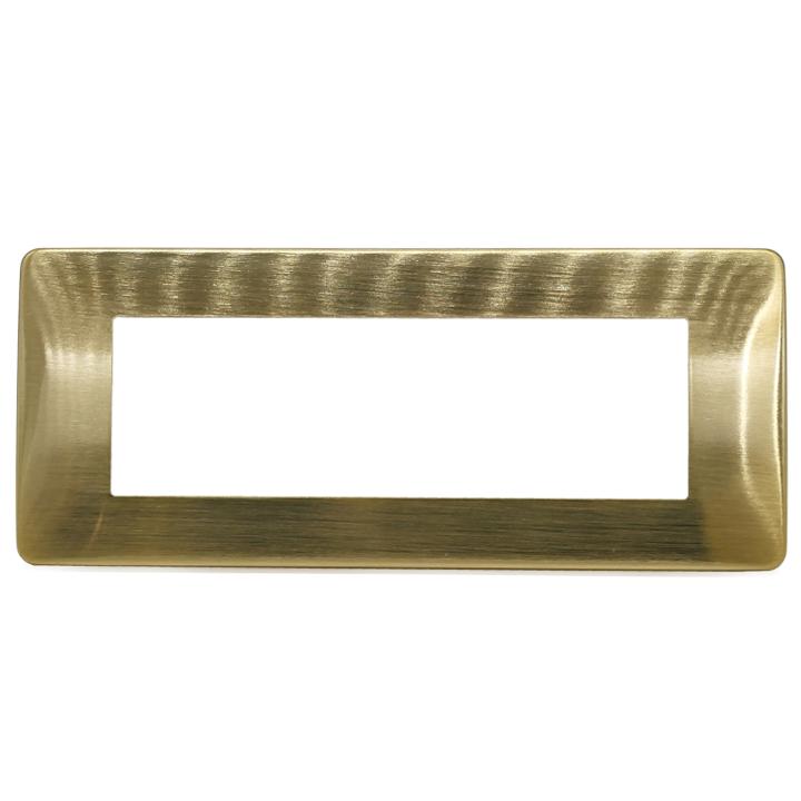PLACCA 7806-6 6P ORO SPAZZOLATO SIMIL-MTX METALLO                                                                                       