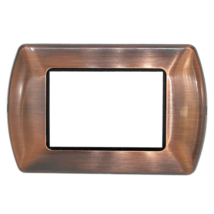 PLACCA 8803-10 3P RAME SPAZZOLATO/INT METALLO                                                                                           